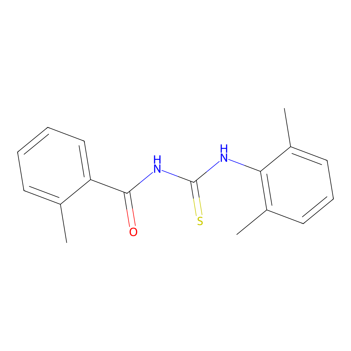 N-[(2,6-dimethylphenyl)carbamothioyl]-2-methylbenzamide molecular structure, CAS 333740-83-3