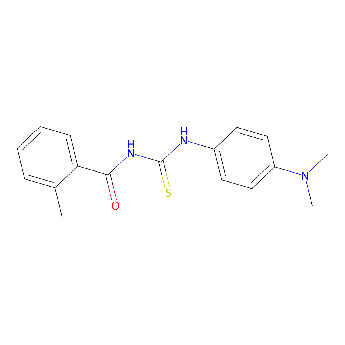 N-{[4-(dimethylamino)phenyl]carbamothioyl}-2-methylbenzamide molecular structure, CAS 333741-09-6