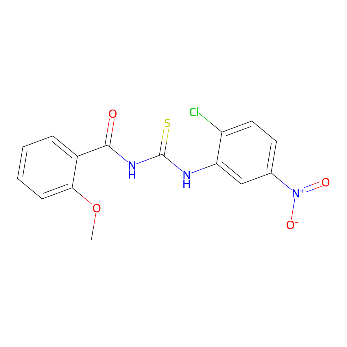 N-[(2-chloro-5-nitrophenyl)carbamothioyl]-2-methoxybenzamide molecular structure, CAS 333741-15-4