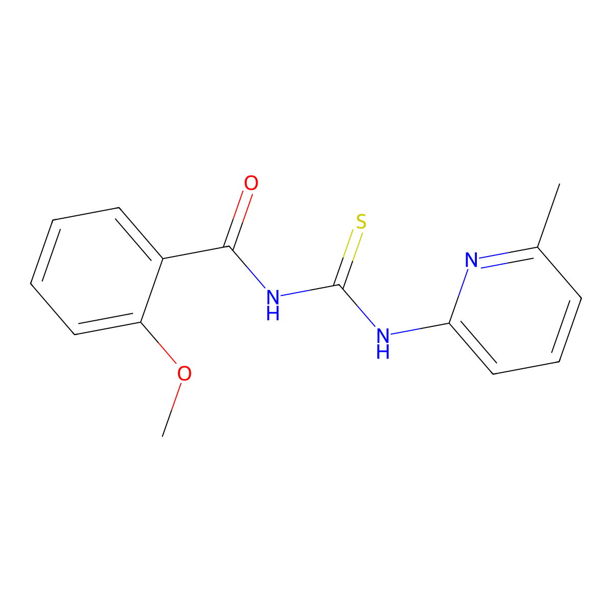 2-methoxy-N-[(6-methylpyridin-2-yl)carbamothioyl]benzamide molecular structure, CAS 333741-19-8