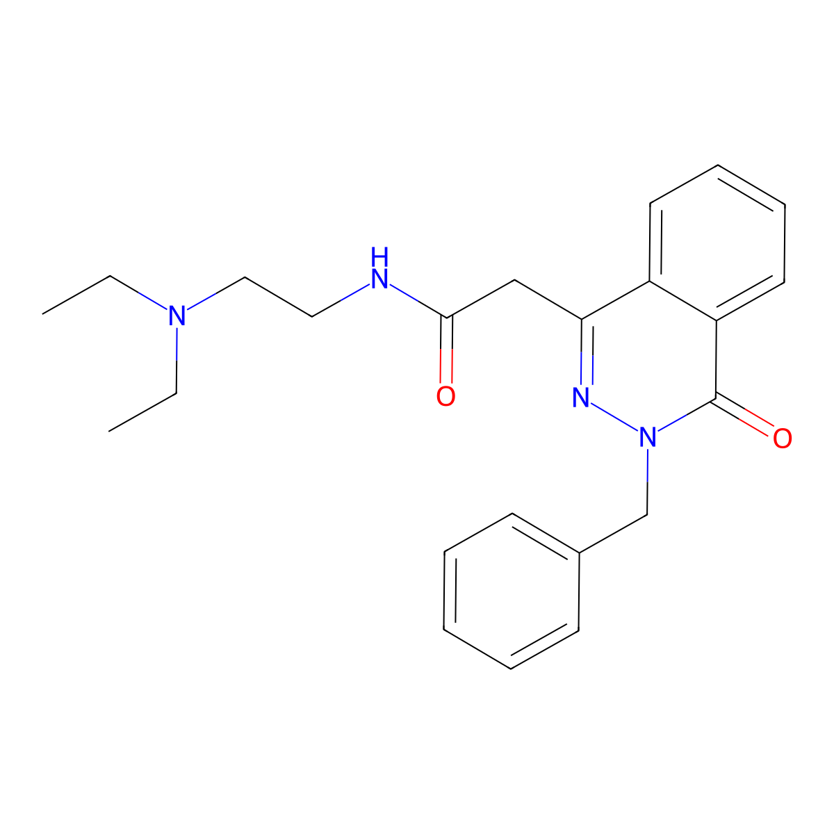 2-(3-benzyl-4-oxo-3,4-dihydrophthalazin-1-yl)-N-[2-(diethylamino)ethyl]acetamide molecular structure, CAS 333741-47-2