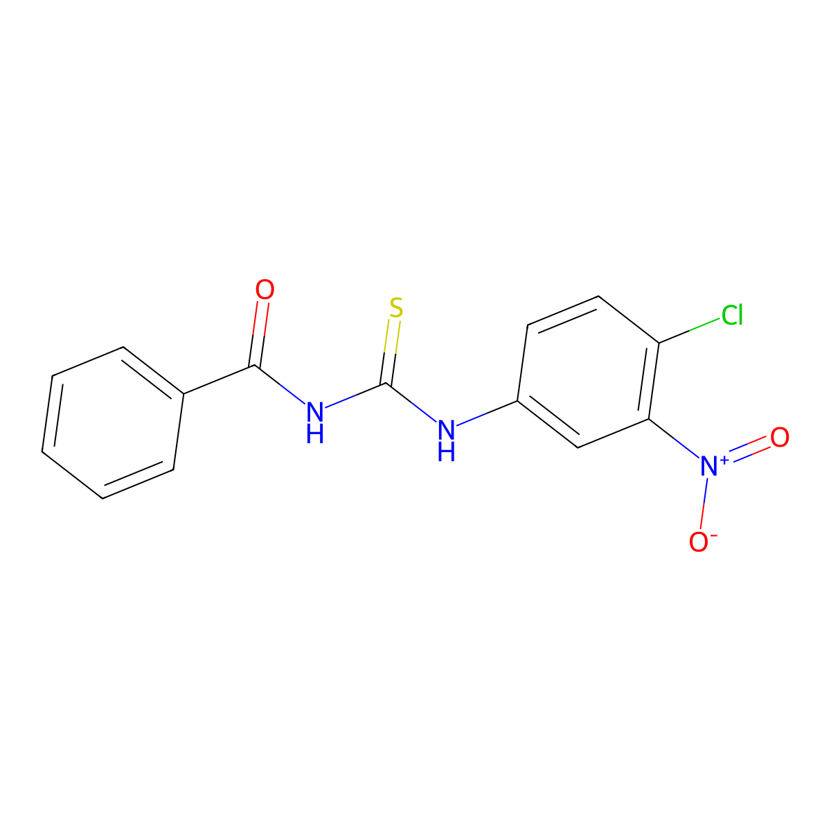N-[(4-chloro-3-nitrophenyl)carbamothioyl]benzamide molecular structure, CAS 333741-80-3