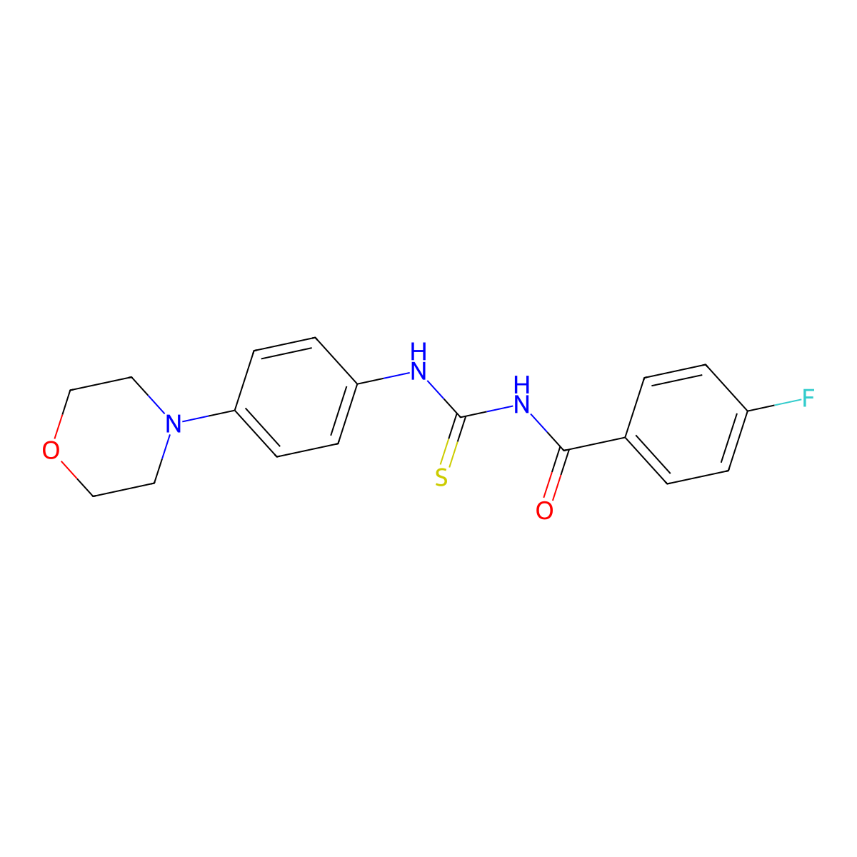 4-fluoro-N-{[4-(morpholin-4-yl)phenyl]carbamothioyl}benzamide molecular structure, CAS 333741-93-8
