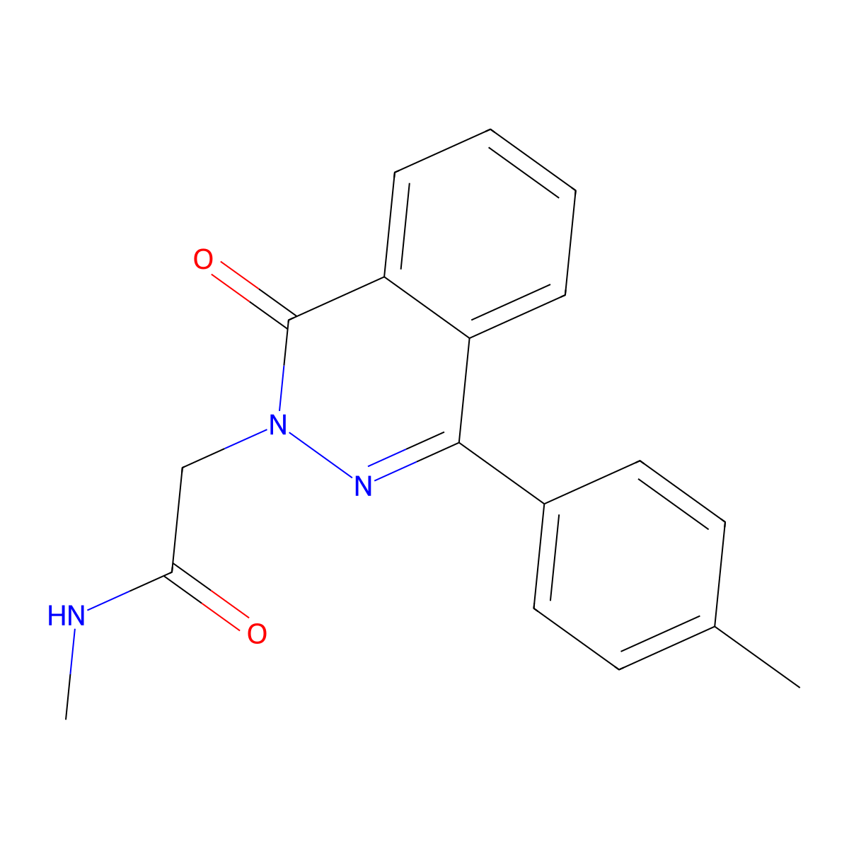 N-methyl-2-[4-(4-methylphenyl)-1-oxophthalazin-2-yl]acetamide molecular structure, CAS 333742-06-6