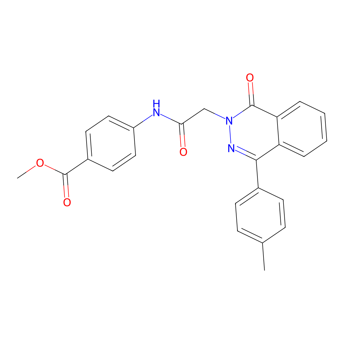 methyl 4-({[4-(4-methylphenyl)-1-oxophthalazin-2(1H)-yl]acetyl}amino)benzoate molecular structure, CAS 333742-12-4