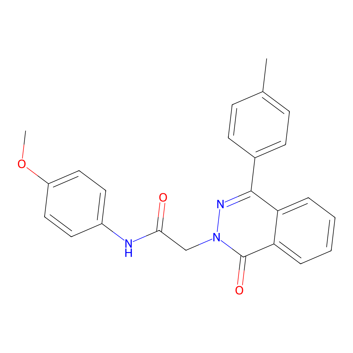 N-(4-methoxyphenyl)-2-[4-(4-methylphenyl)-1-oxophthalazin-2(1H)-yl]acetamide molecular structure, CAS 333742-13-5