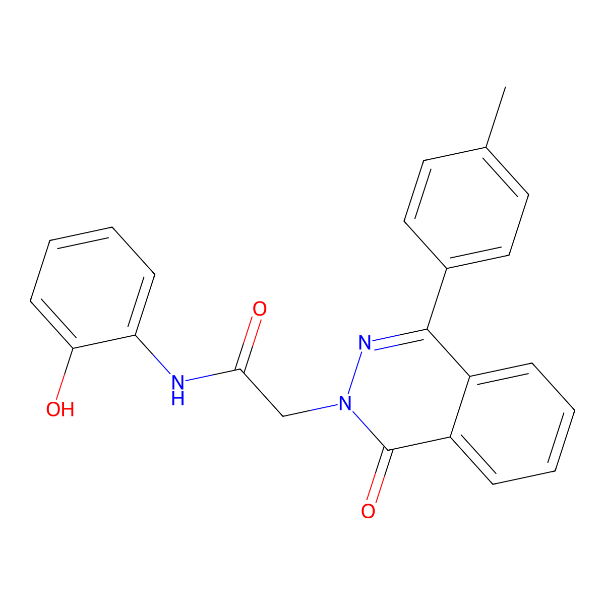 N-(2-hydroxyphenyl)-2-[4-(4-methylphenyl)-1-oxophthalazin-2(1H)-yl]acetamide molecular structure, CAS 333742-15-7