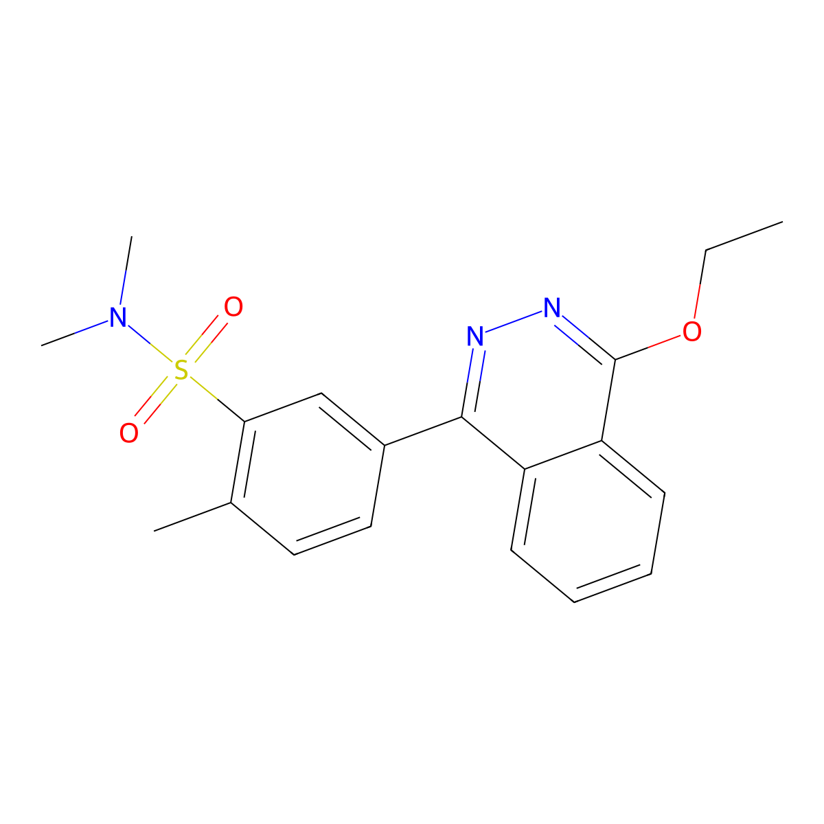 5-(4-ethoxyphthalazin-1-yl)-N,N,2-trimethylbenzenesulfonamide molecular structure, CAS 333742-22-6