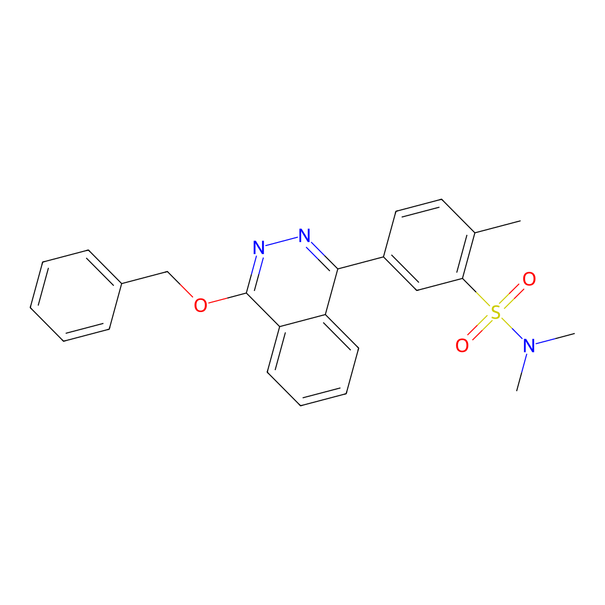 5-[4-(benzyloxy)phthalazin-1-yl]-N,N,2-trimethylbenzenesulfonamide molecular structure, CAS 333742-23-7