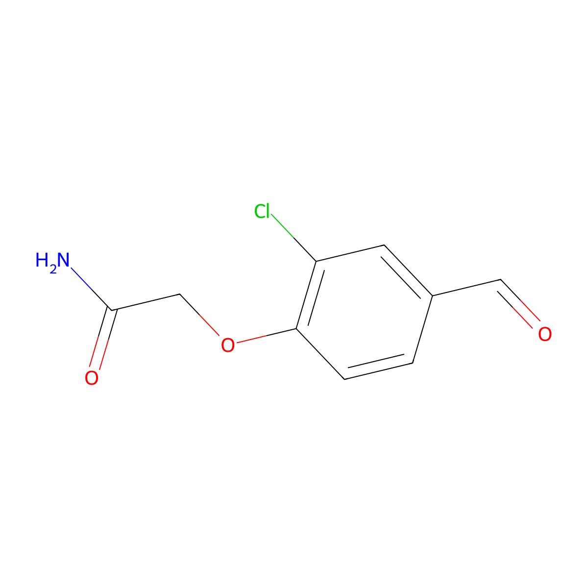 2-(2-Chloro-4-formylphenoxy)acetamide molecular structure, CAS 333743-26-3