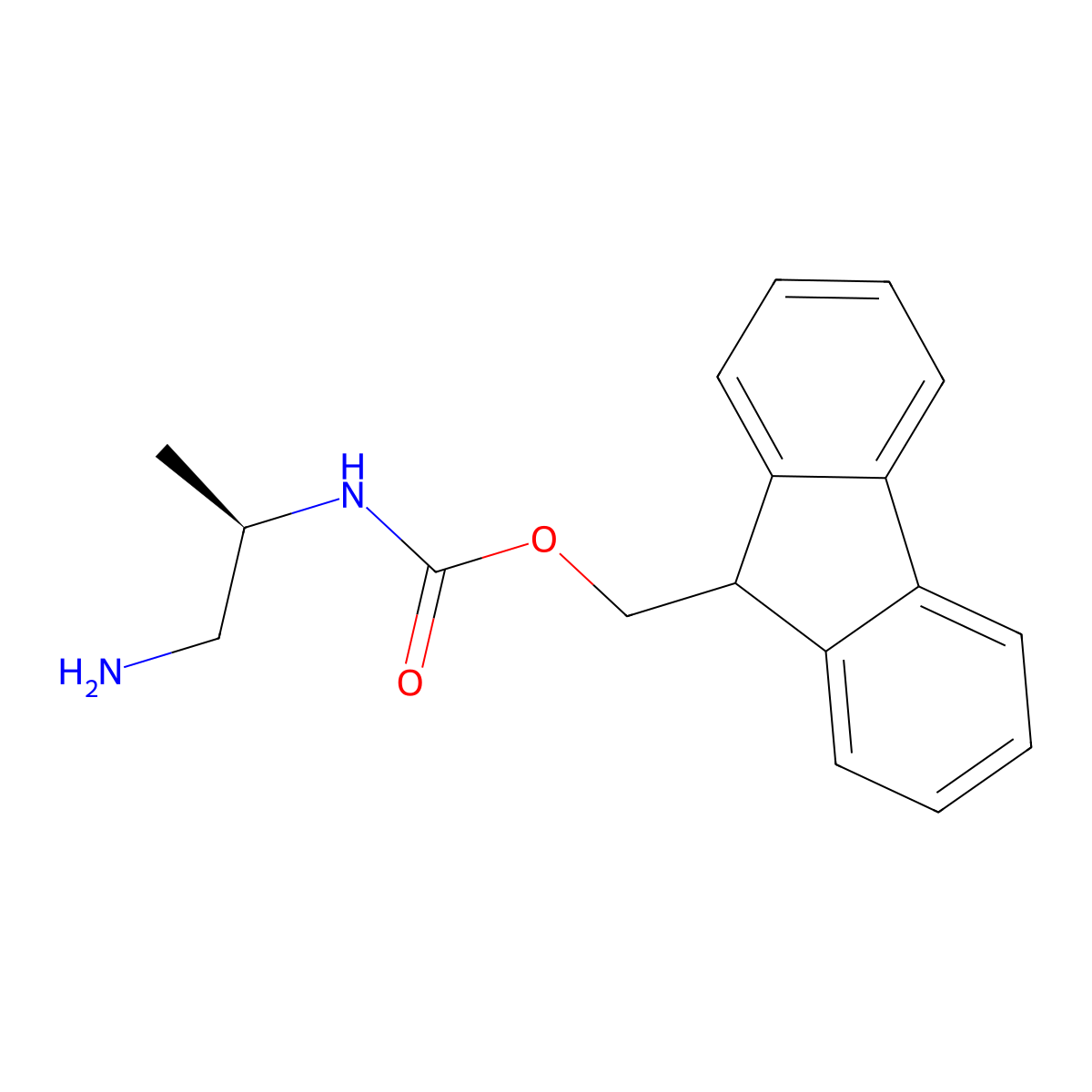 (R)-2-N-Fmoc-propane-1,2-diamine HCl molecular structure, CAS 333743-52-5