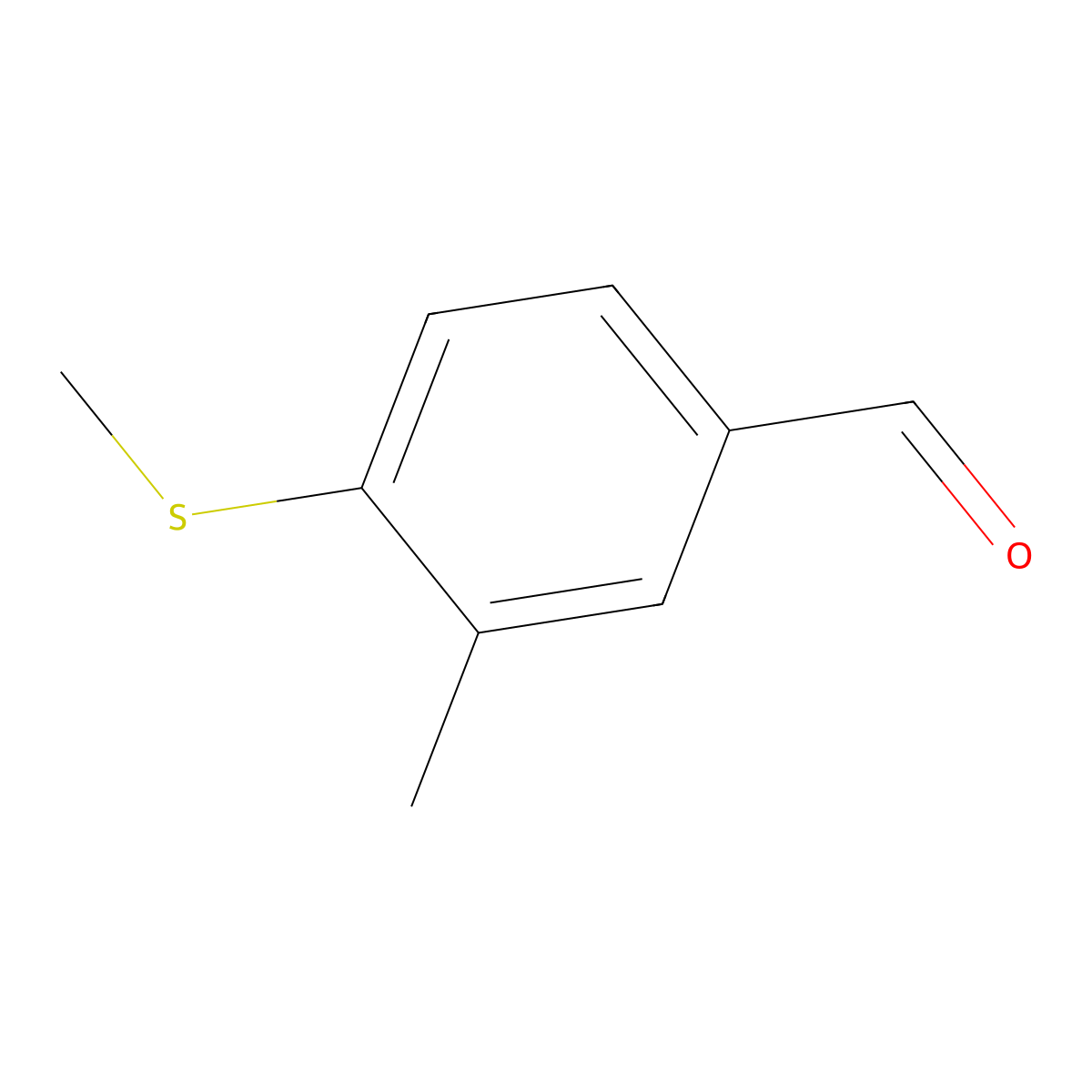 3-Methyl-4-(methylthio)benzaldehyde molecular structure, CAS 333743-61-6