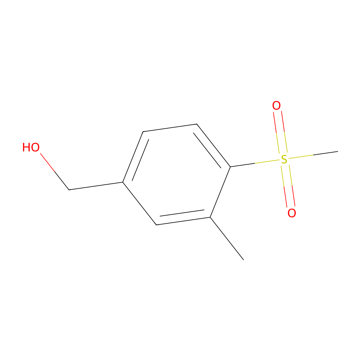 3-Methyl-4-(methylsulfonyl)benzenemethanol molecular structure, CAS 333743-63-8