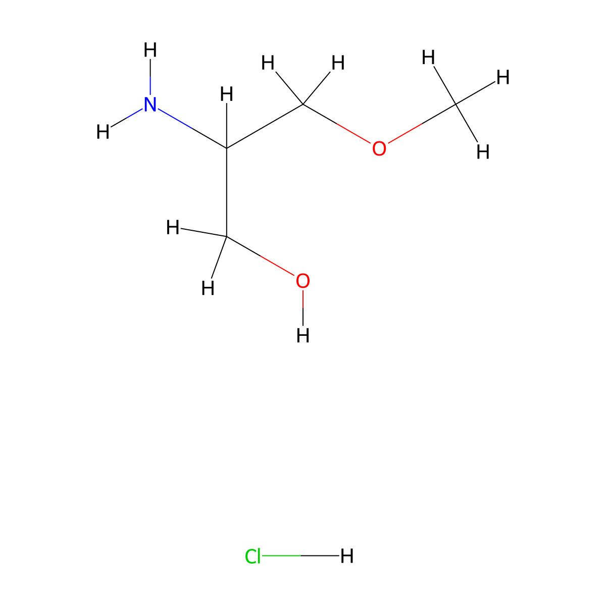 2-Amino-3-methoxypropan-1-ol hydrochloride molecular structure, CAS 333743-96-7