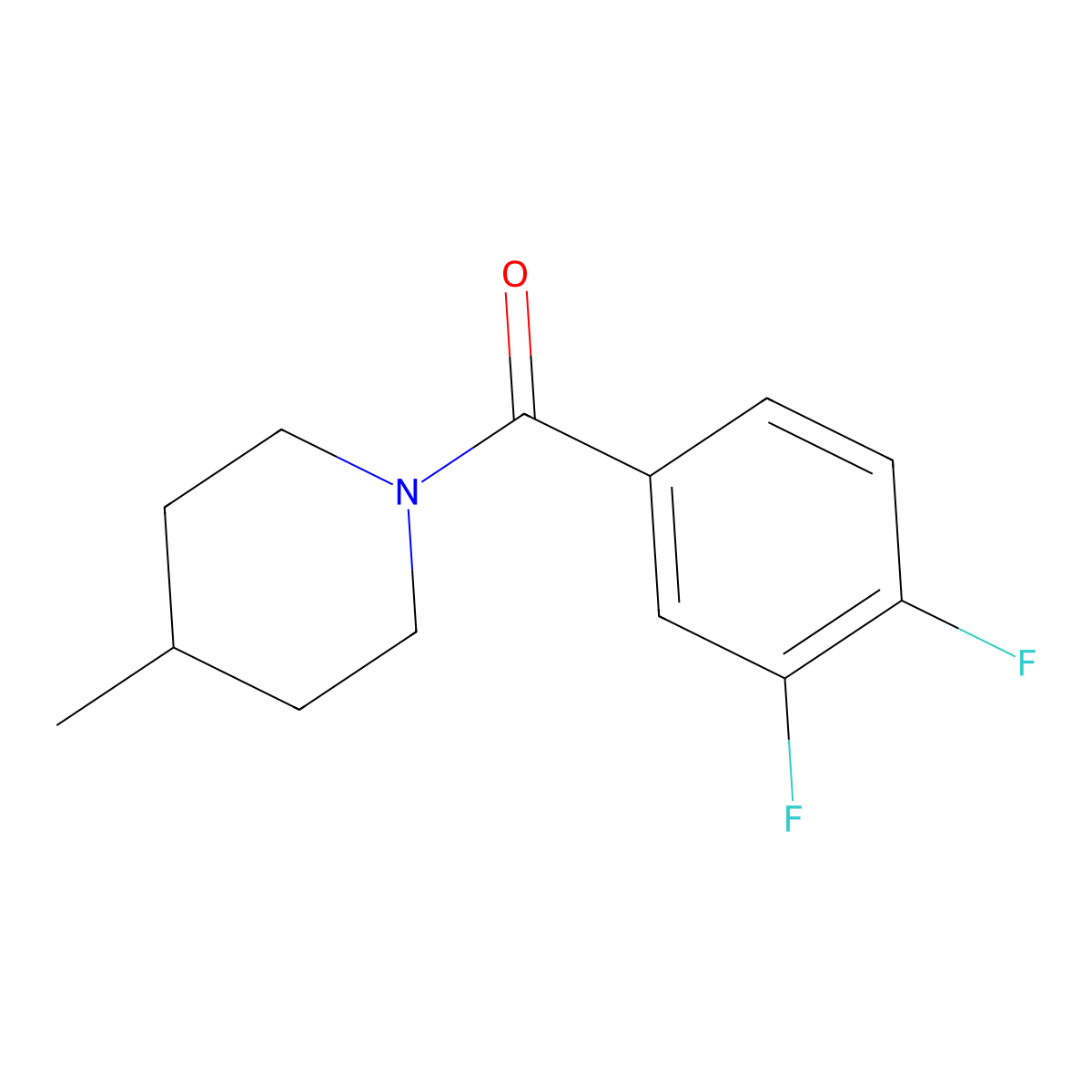 1-(3,4-Difluorobenzoyl)-4-methylpiperidine molecular structure, CAS 333744-76-6