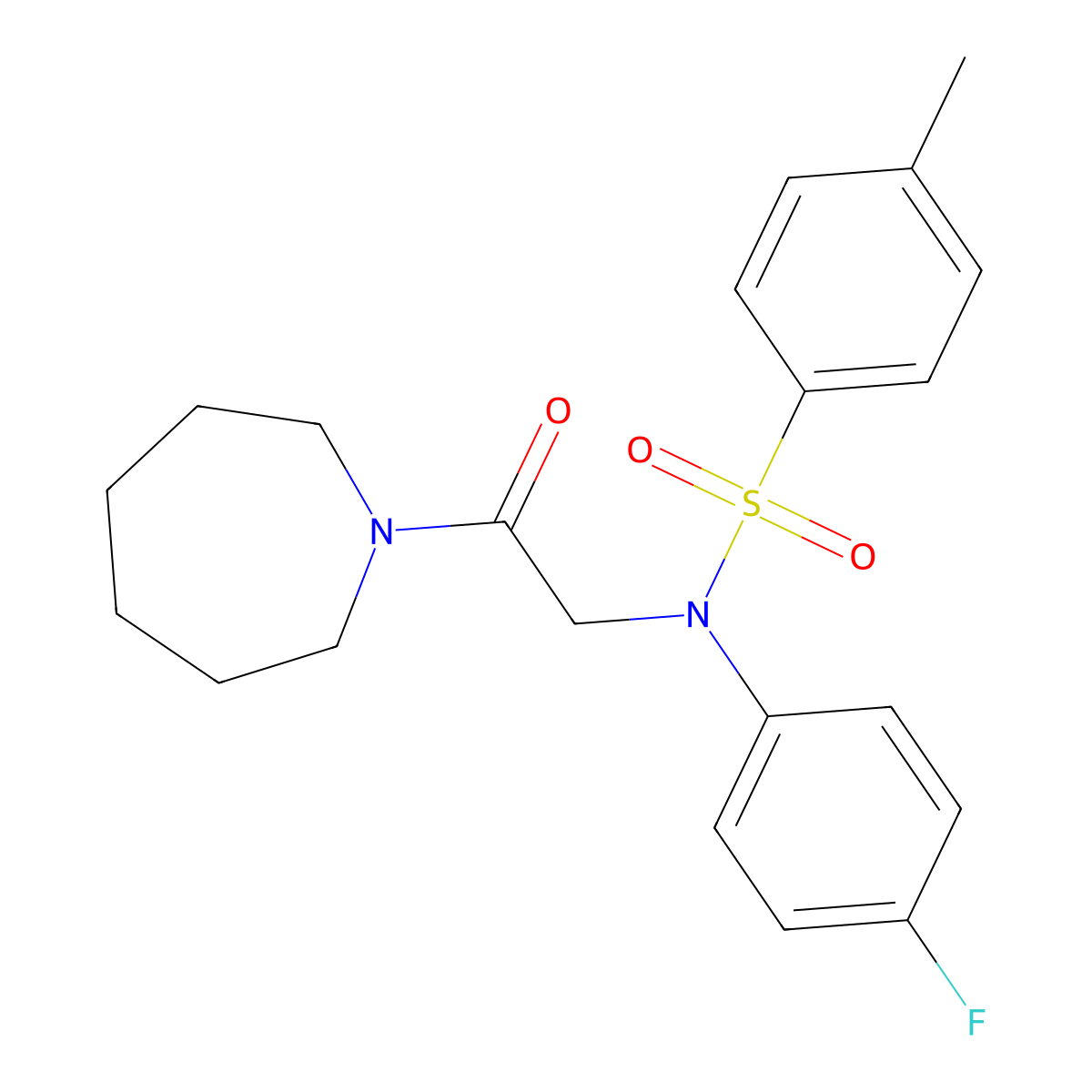 N-[2-(azepan-1-yl)-2-oxoethyl]-N-(4-fluorophenyl)-4-methylbenzenesulfonamide molecular structure, CAS 333745-30-5