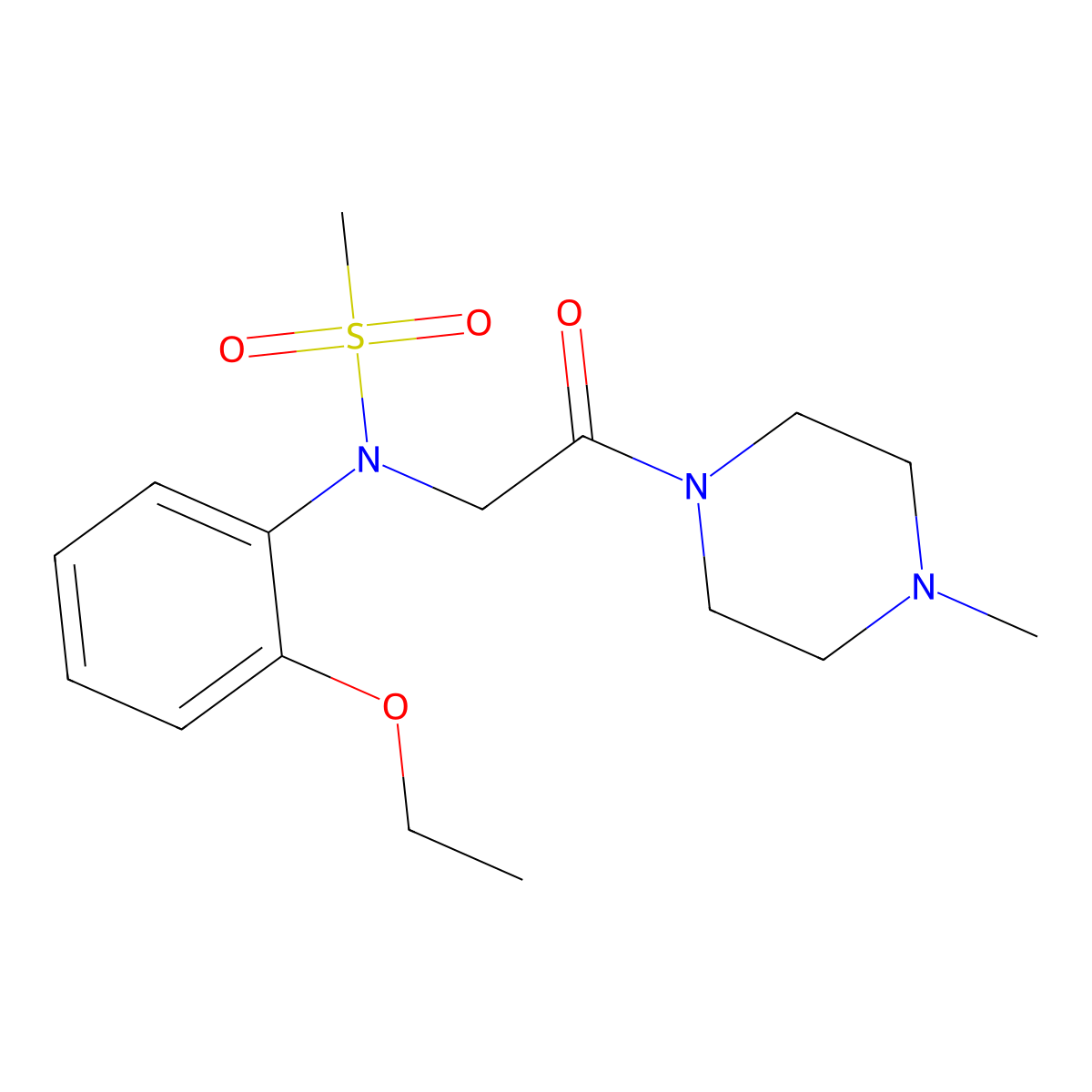 N-(2-ethoxyphenyl)-N-[2-(4-methylpiperazin-1-yl)-2-oxoethyl]methanesulfonamide molecular structure, CAS 333745-68-9