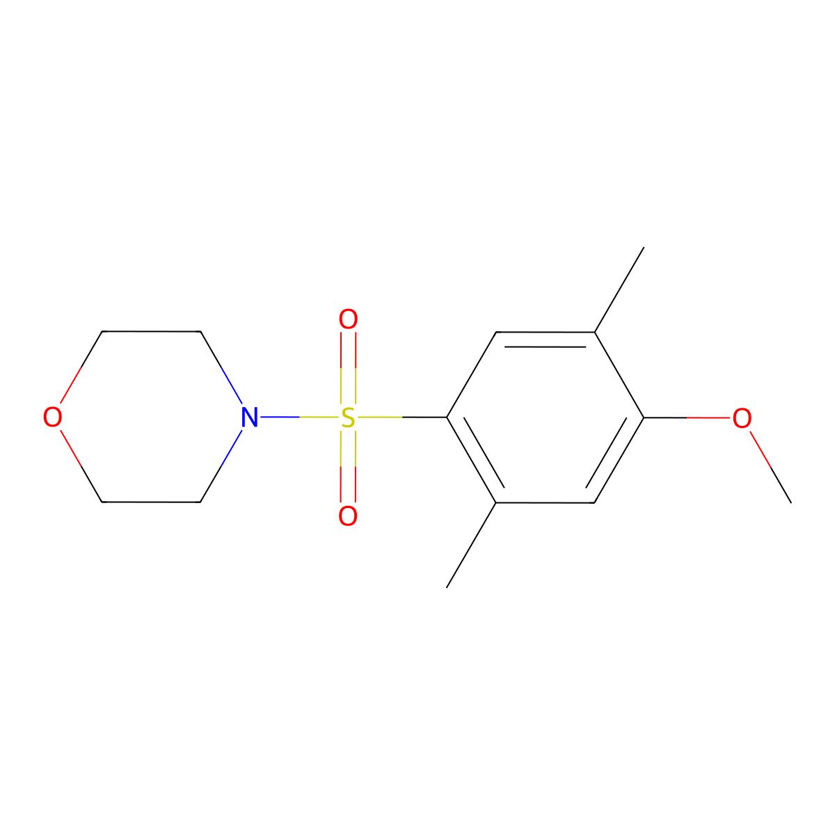 4-(4-Methoxy-2,5-dimethylphenyl)sulfonylmorpholine molecular structure, CAS 333746-15-9