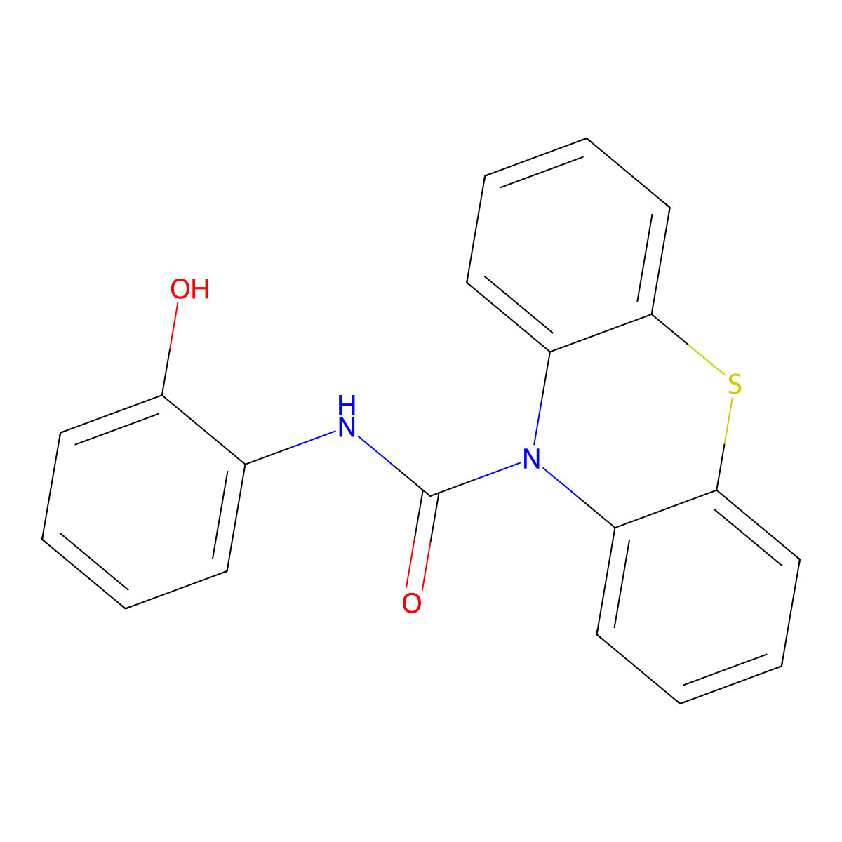 N-(2-hydroxyphenyl)-10H-phenothiazine-10-carboxamide molecular structure, CAS 333746-37-5