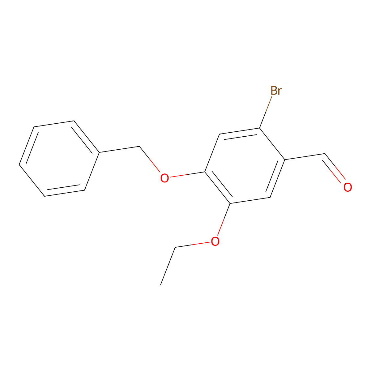 4-(Benzyloxy)-2-bromo-5-ethoxybenzaldehyde molecular structure, CAS 333746-46-6