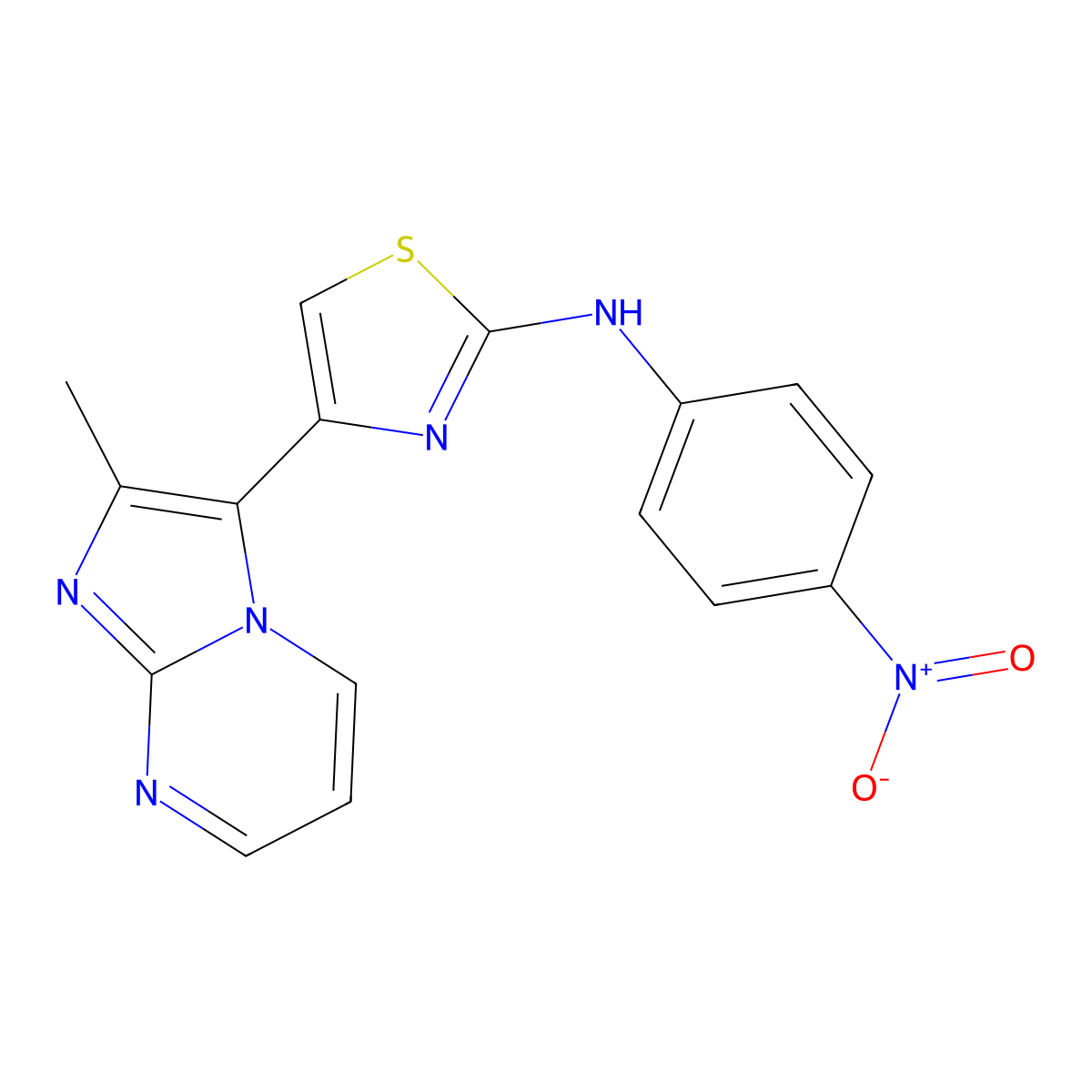 4-(2-methylimidazo[1,2-a]pyrimidin-3-yl)-N-(4-nitrophenyl)-1,3-thiazol-2-amine molecular structure, CAS 333746-61-5