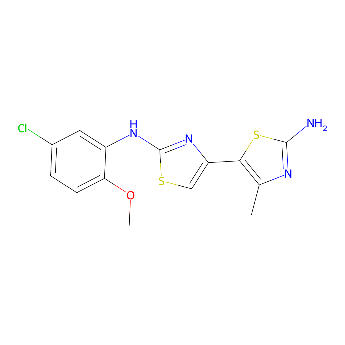 N~2~-(5-chloro-2-methoxyphenyl)-4'-methyl-4,5'-bi-1,3-thiazole-2,2'-diamine molecular structure, CAS 333746-75-1