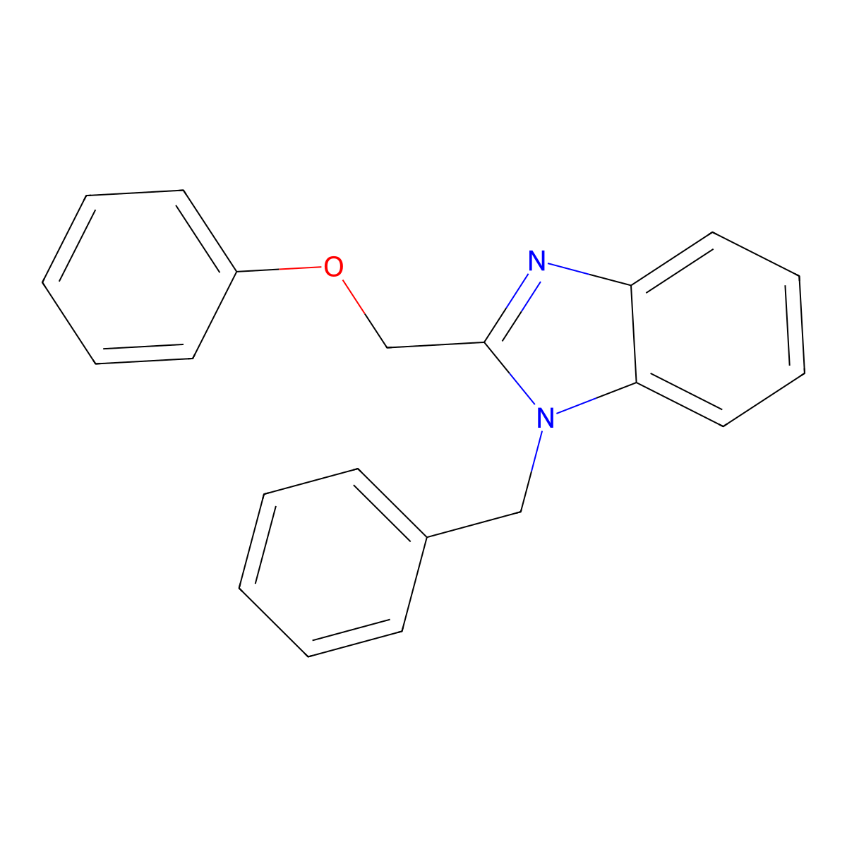 1-Benzyl-2-(phenoxymethyl)benzimidazole molecular structure, CAS 333746-94-4
