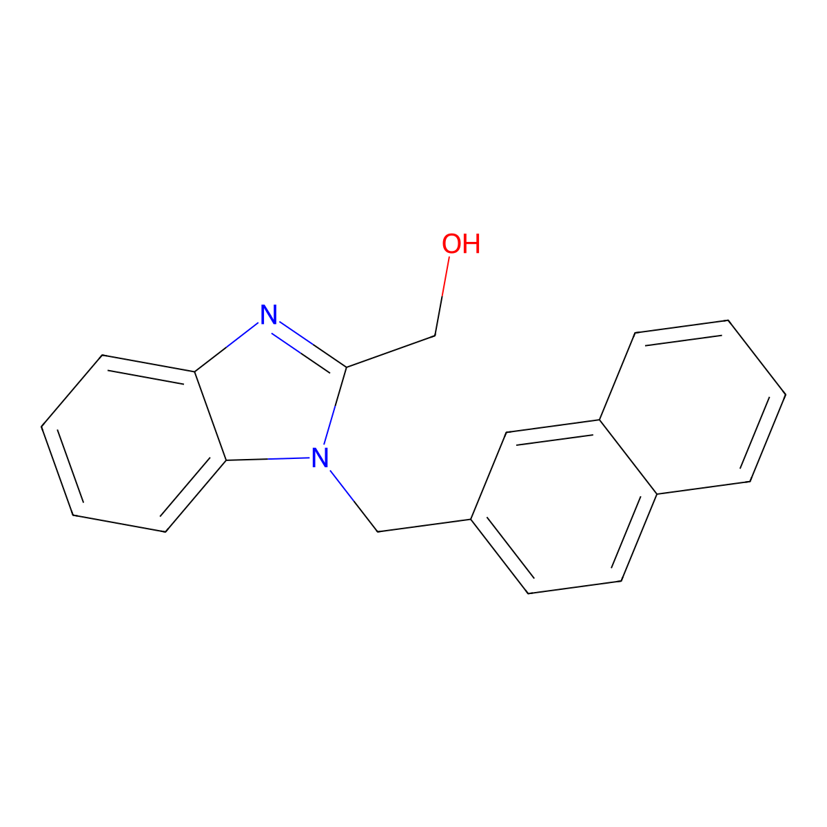 [1-(2-Naphthylmethyl)benzimidazol-2-yl]methan-1-ol molecular structure, CAS 333746-95-5