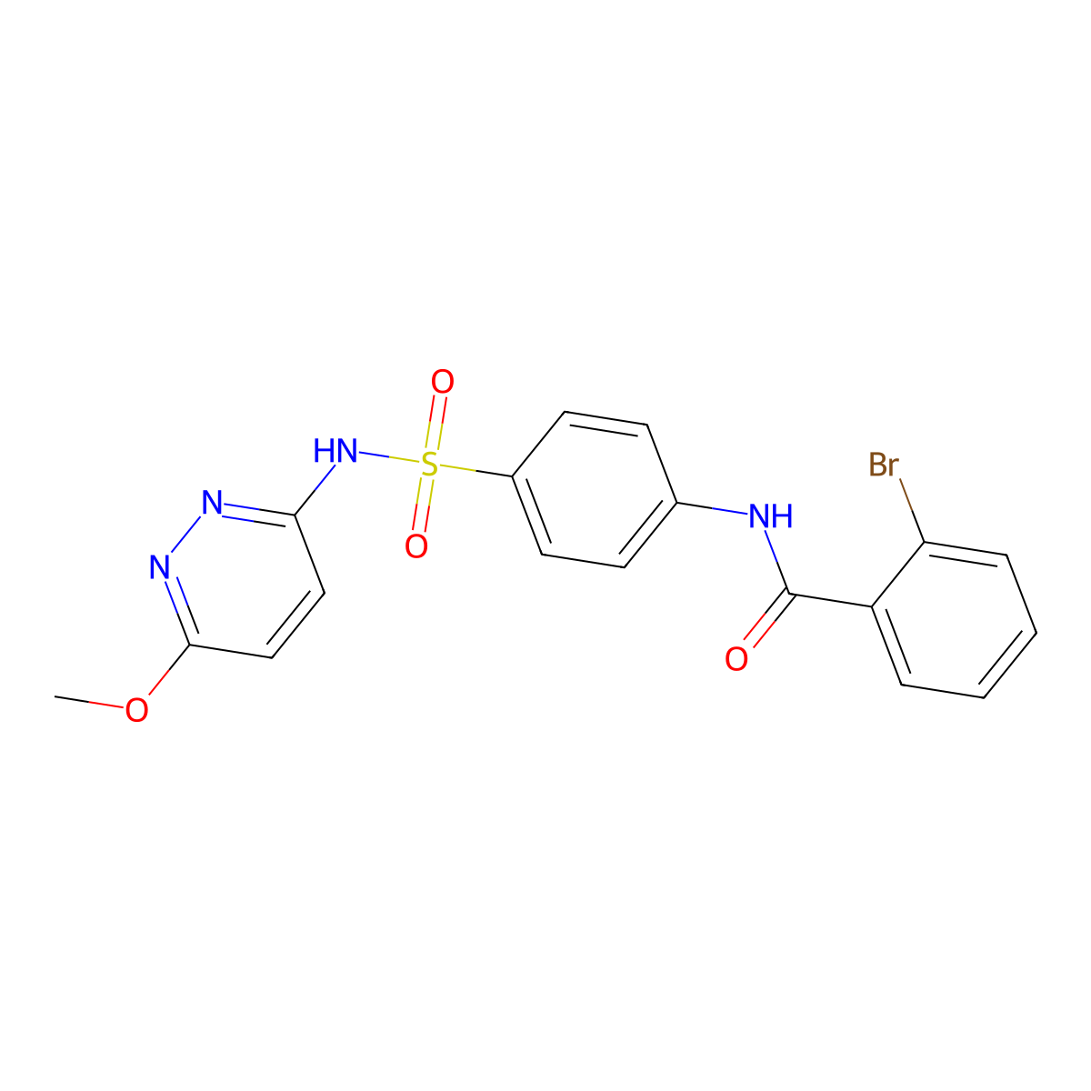 2-Bromo-N-{4-[(6-methoxypyridazin-3-YL)sulfamoyl]phenyl}benzamide molecular structure, CAS 333746-98-8