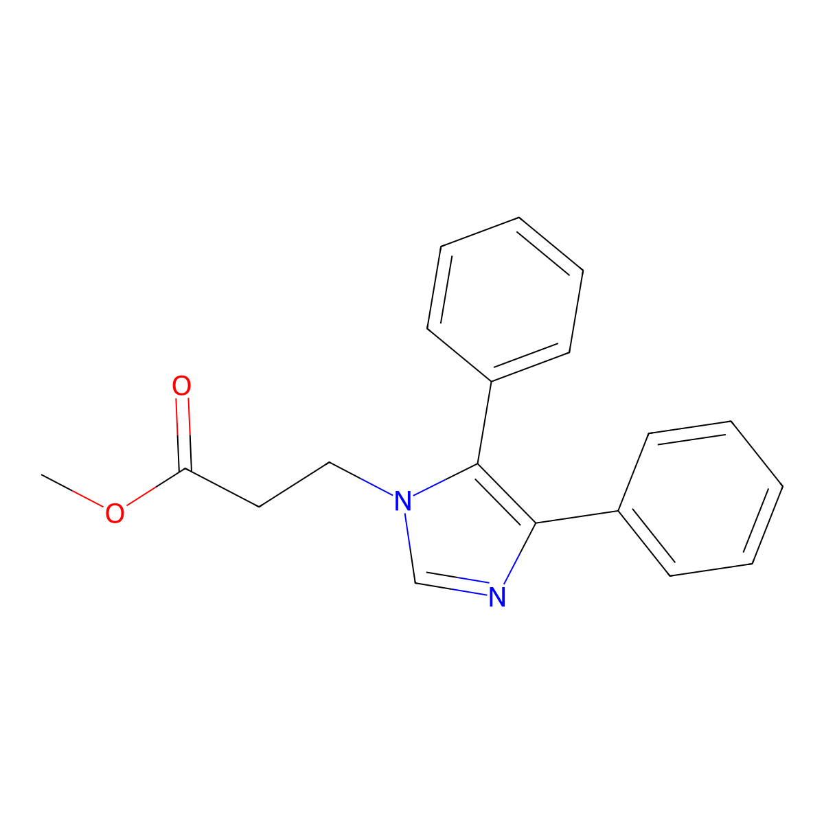 methyl 3-(4,5-diphenyl-1H-imidazol-1-yl)propanoate molecular structure, CAS 333747-07-2