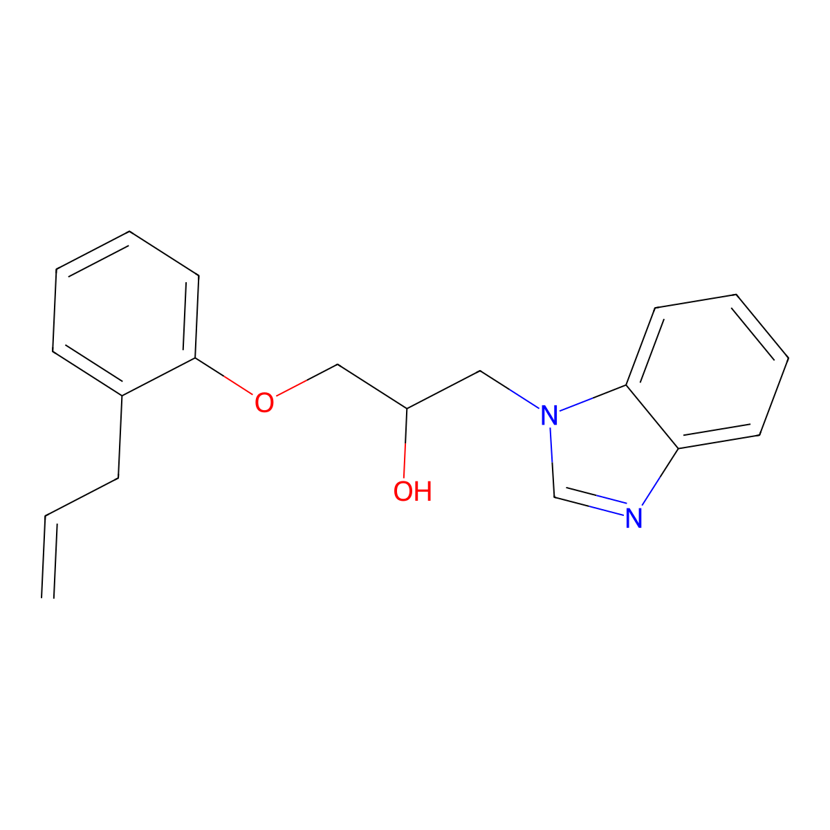 1-(Benzimidazol-1-yl)-3-(2-prop-2-enylphenoxy)propan-2-ol molecular structure, CAS 333747-13-0