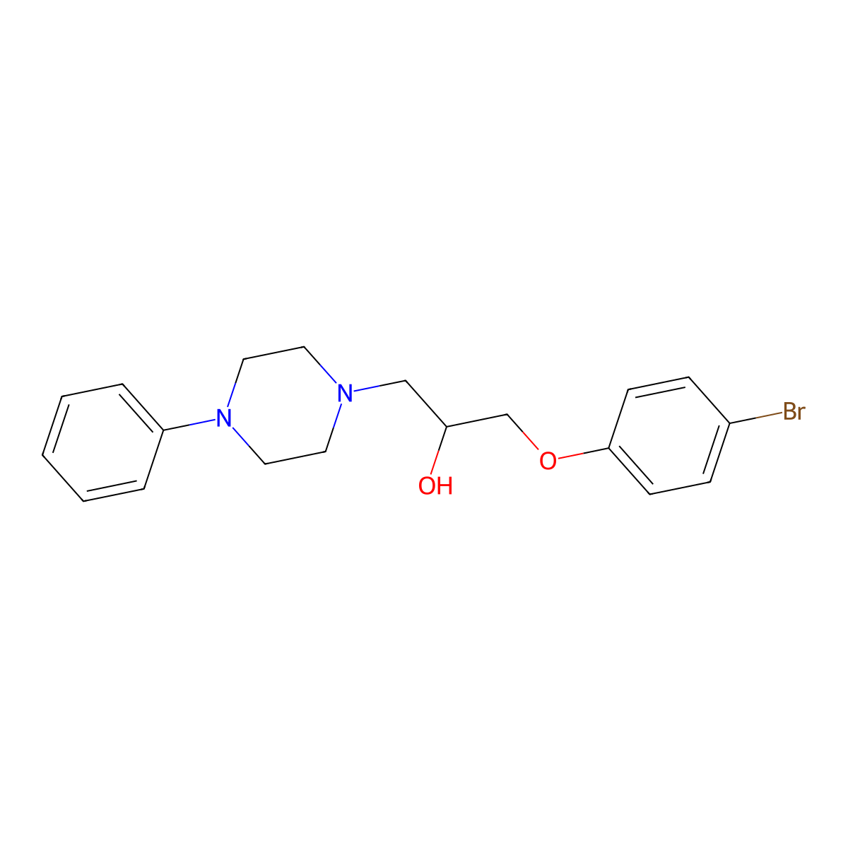 1-(4-Bromophenoxy)-3-(4-phenylpiperazin-1-yl)propan-2-ol molecular structure, CAS 333747-15-2