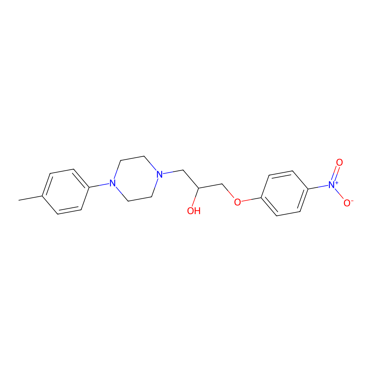 1-[4-(4-Methylphenyl)piperazin-1-yl]-3-(4-nitrophenoxy)propan-2-ol molecular structure, CAS 333747-16-3
