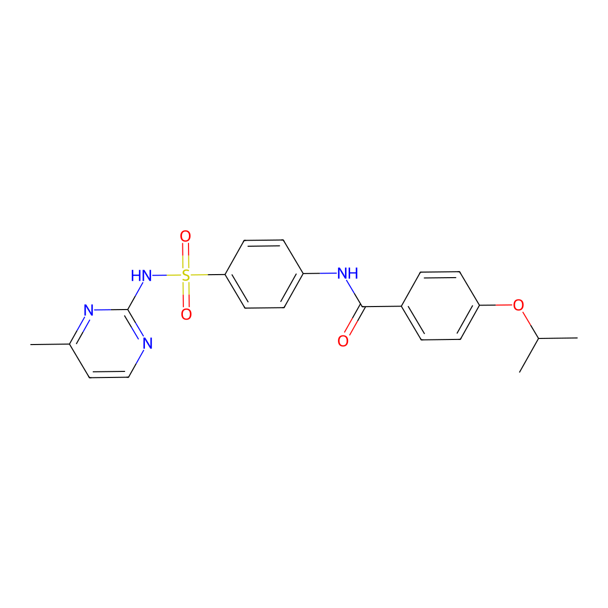 4-isopropoxy-N-(4-(N-(4-methylpyrimidin-2-yl)sulfamoyl)phenyl)benzamide molecular structure, CAS 333747-26-5