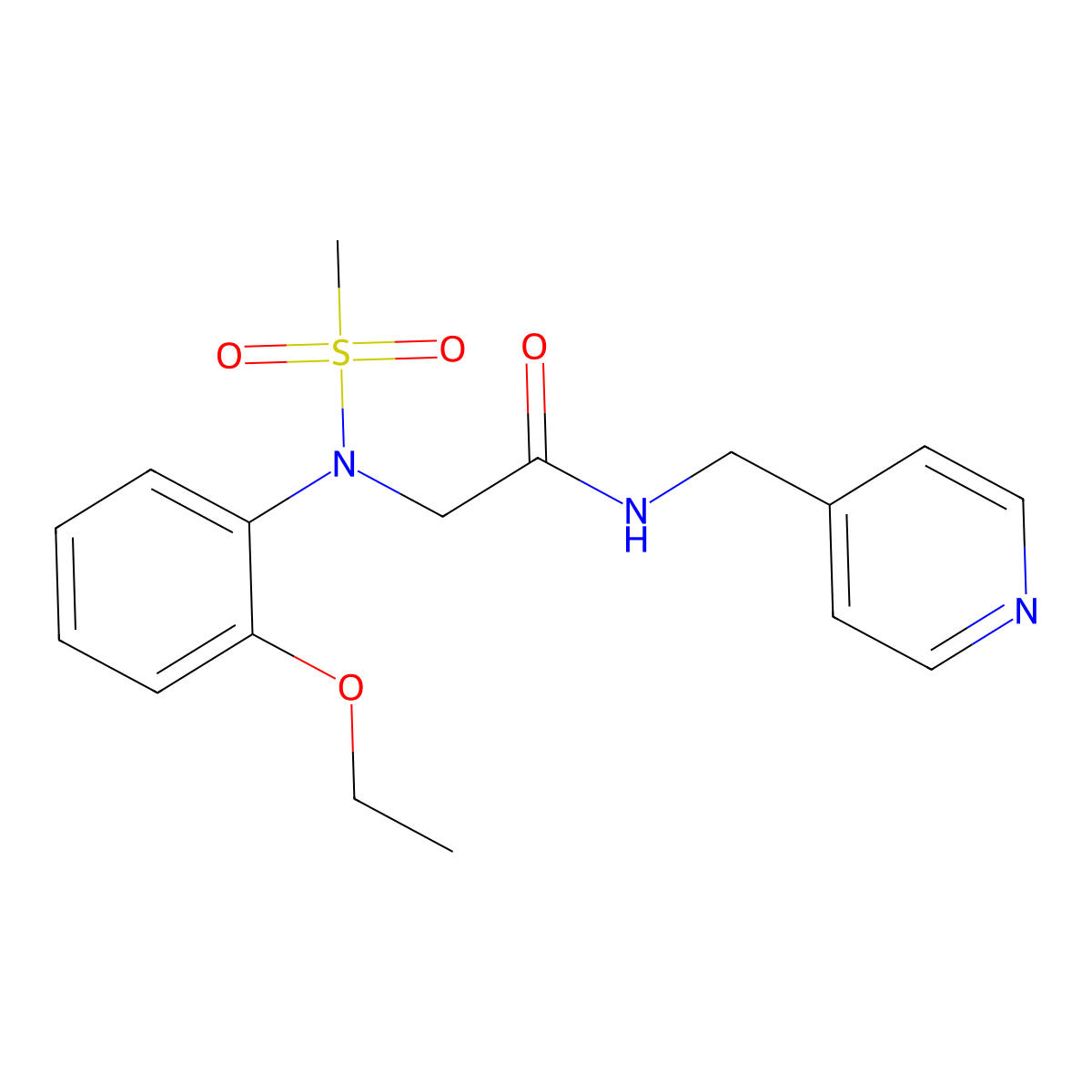 2-(2-ethoxy-N-methylsulfonylanilino)-N-(pyridin-4-ylmethyl)acetamide molecular structure, CAS 333747-64-1