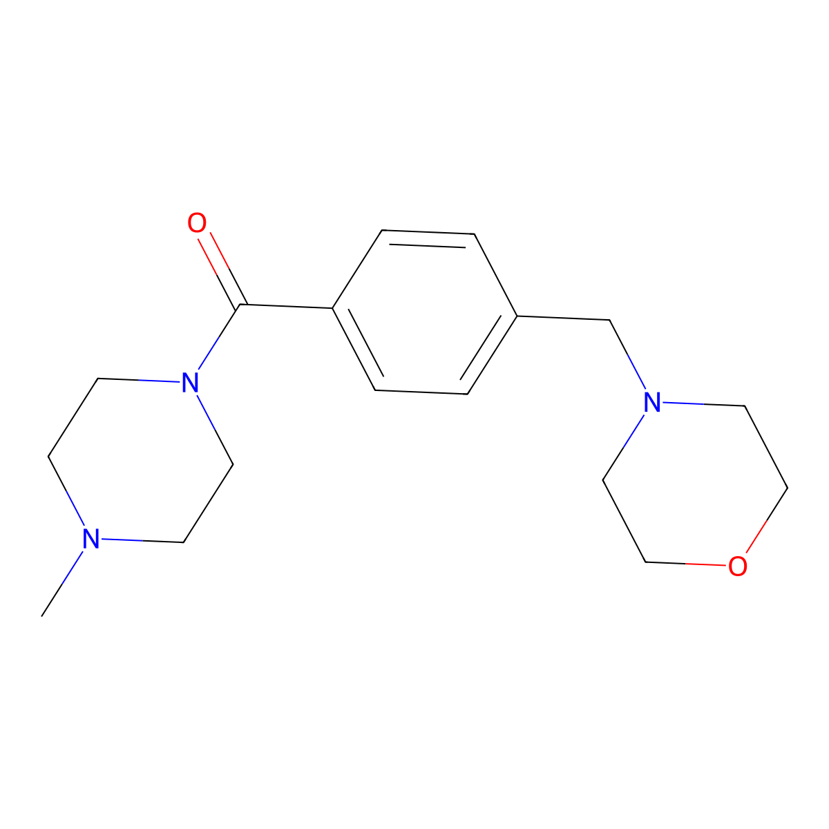 (4-Methylpiperazin-1-yl)[4-(morpholin-4-ylmethyl)phenyl]methanone molecular structure, CAS 333747-84-5