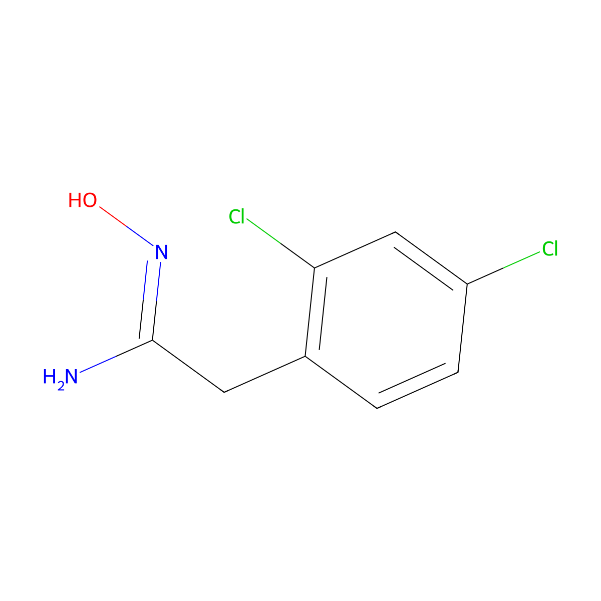 2-(2,4-Dichlorophenyl)-N-hydroxyacetimidamide molecular structure, CAS 333748-88-2