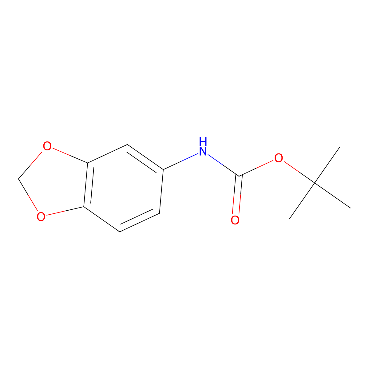 tert-Butyl benzo[d][1,3]dioxol-5-ylcarbamate molecular structure, CAS 333749-47-6