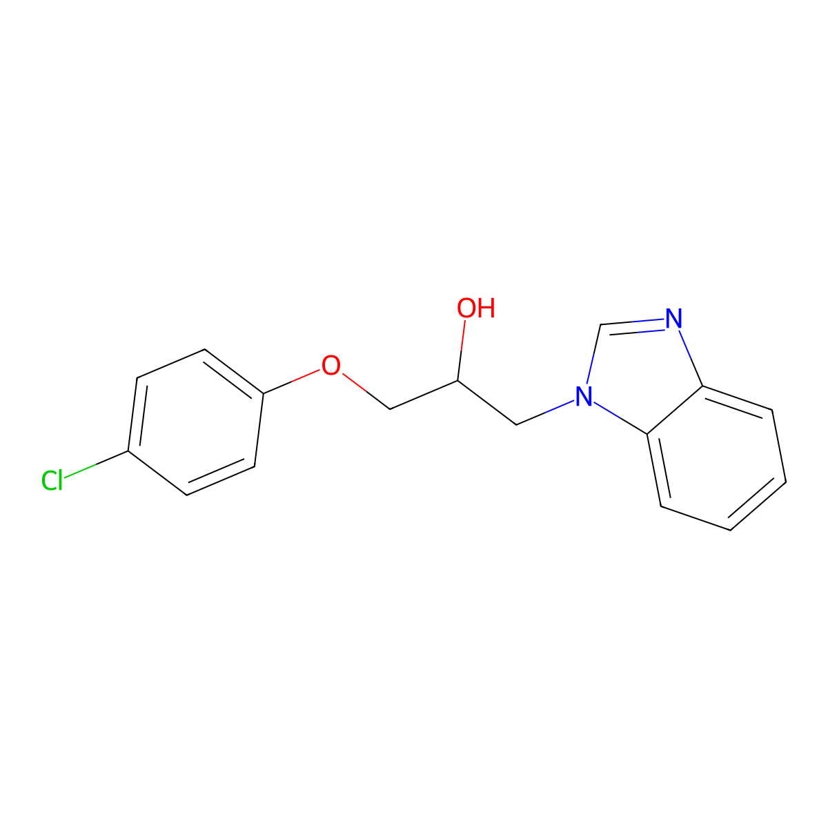 1-(Benzimidazol-1-yl)-3-(4-chlorophenoxy)propan-2-ol molecular structure, CAS 333749-49-8