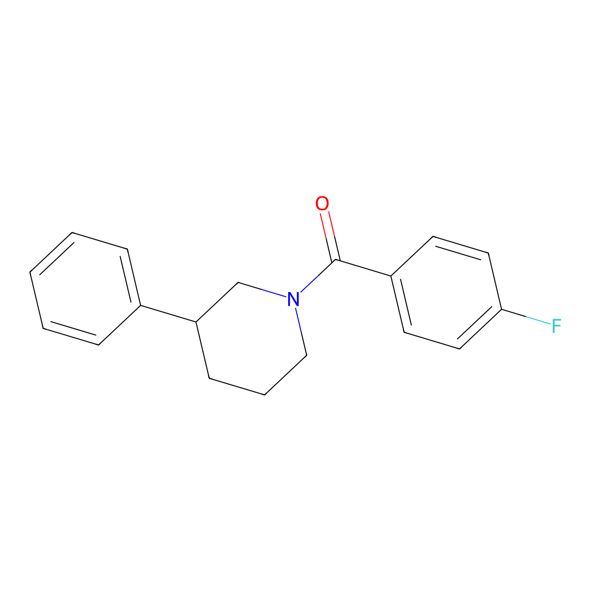 (4-Fluorophenyl)-(3-phenylpiperidin-1-yl)methanone molecular structure, CAS 333749-71-6