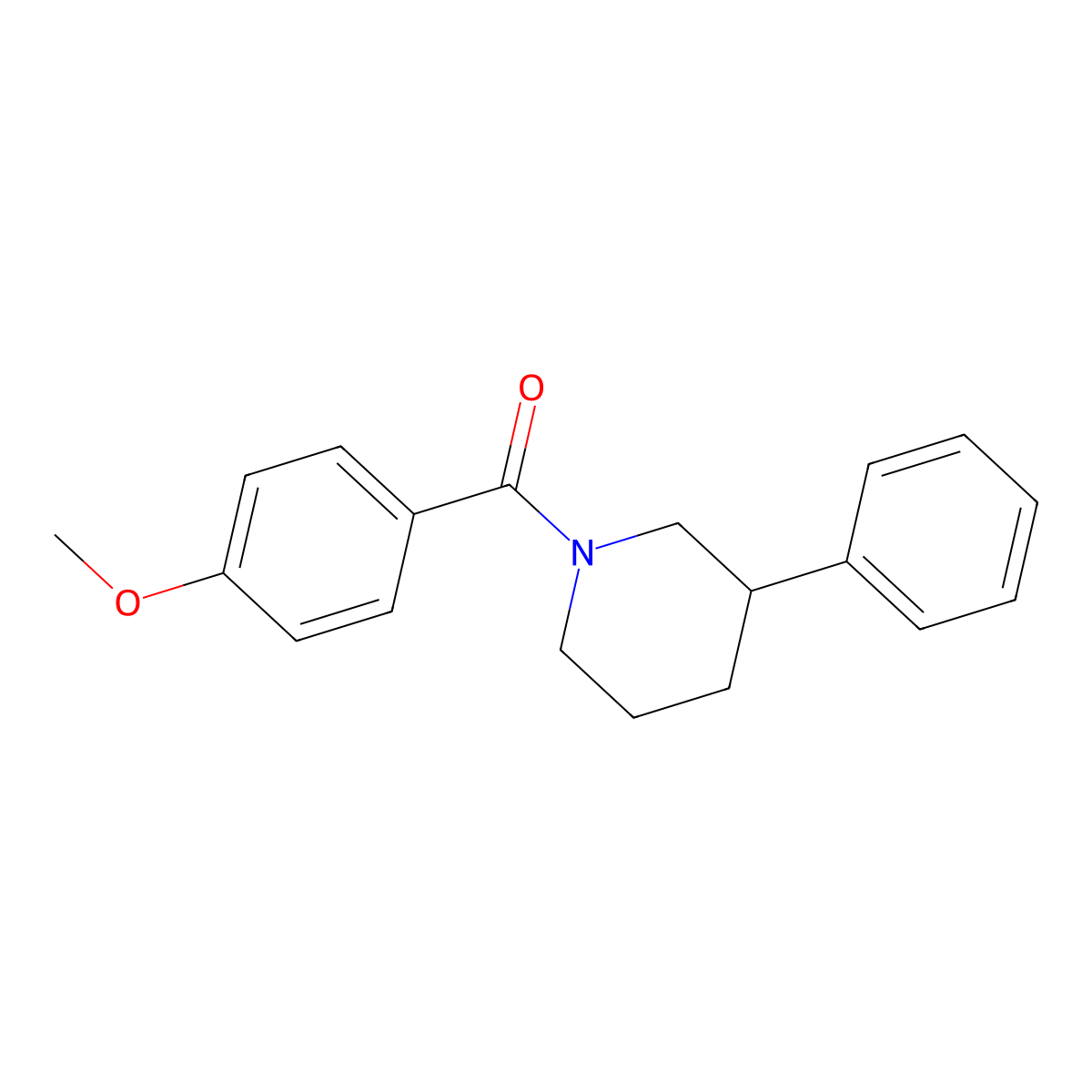 (4-Methoxyphenyl)(3-phenylpiperidin-1-yl)methanone molecular structure, CAS 333749-73-8