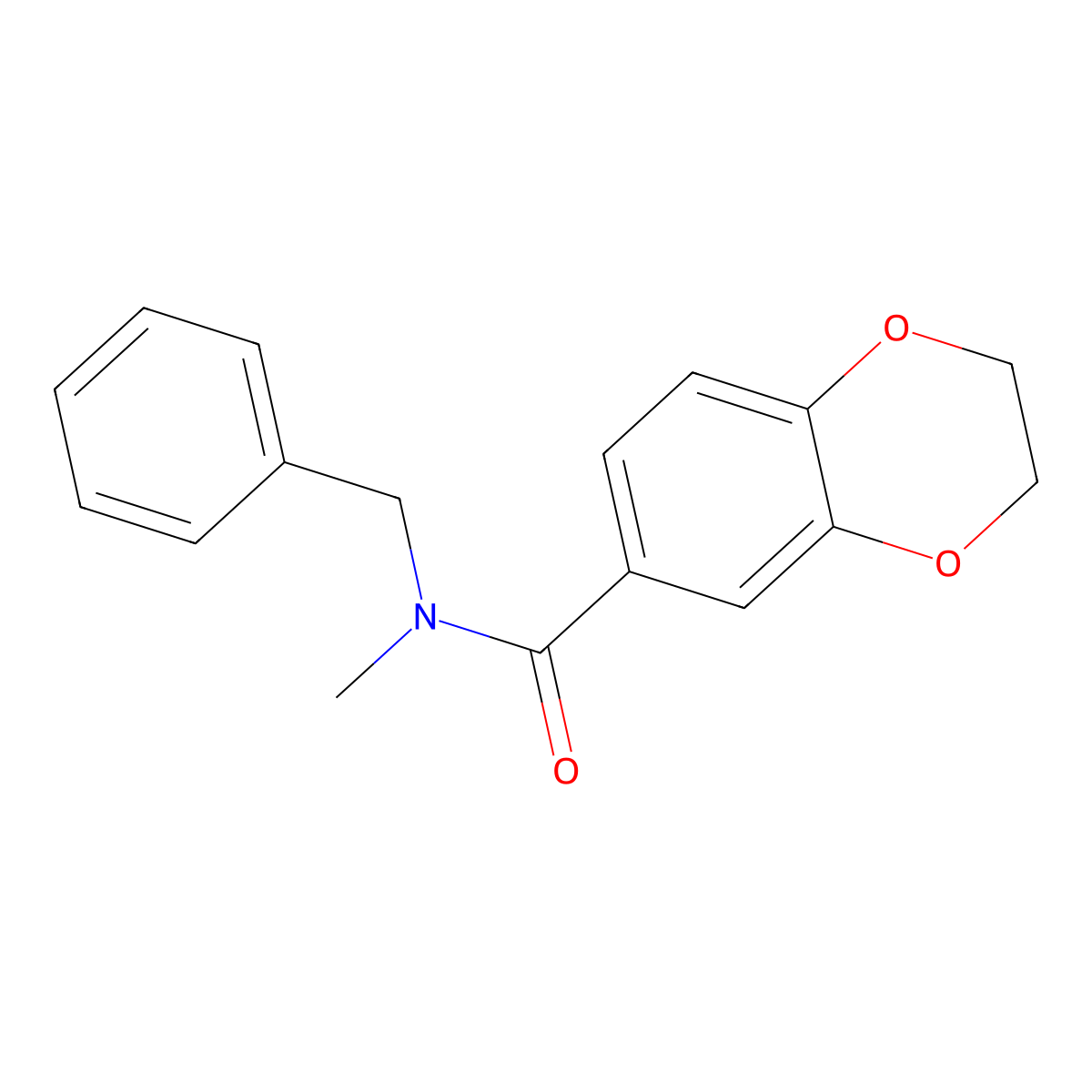 N-benzyl-N-methyl-2,3-dihydro-1,4-benzodioxine-6-carboxamide molecular structure, CAS 333749-80-7