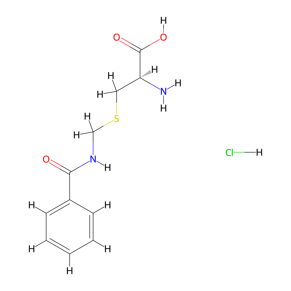 (2R)-2-Amino-3-{[(phenylformamido)methyl]sulfanyl}propanoic acid hydrochloride molecular structure, CAS 33375-71-2
