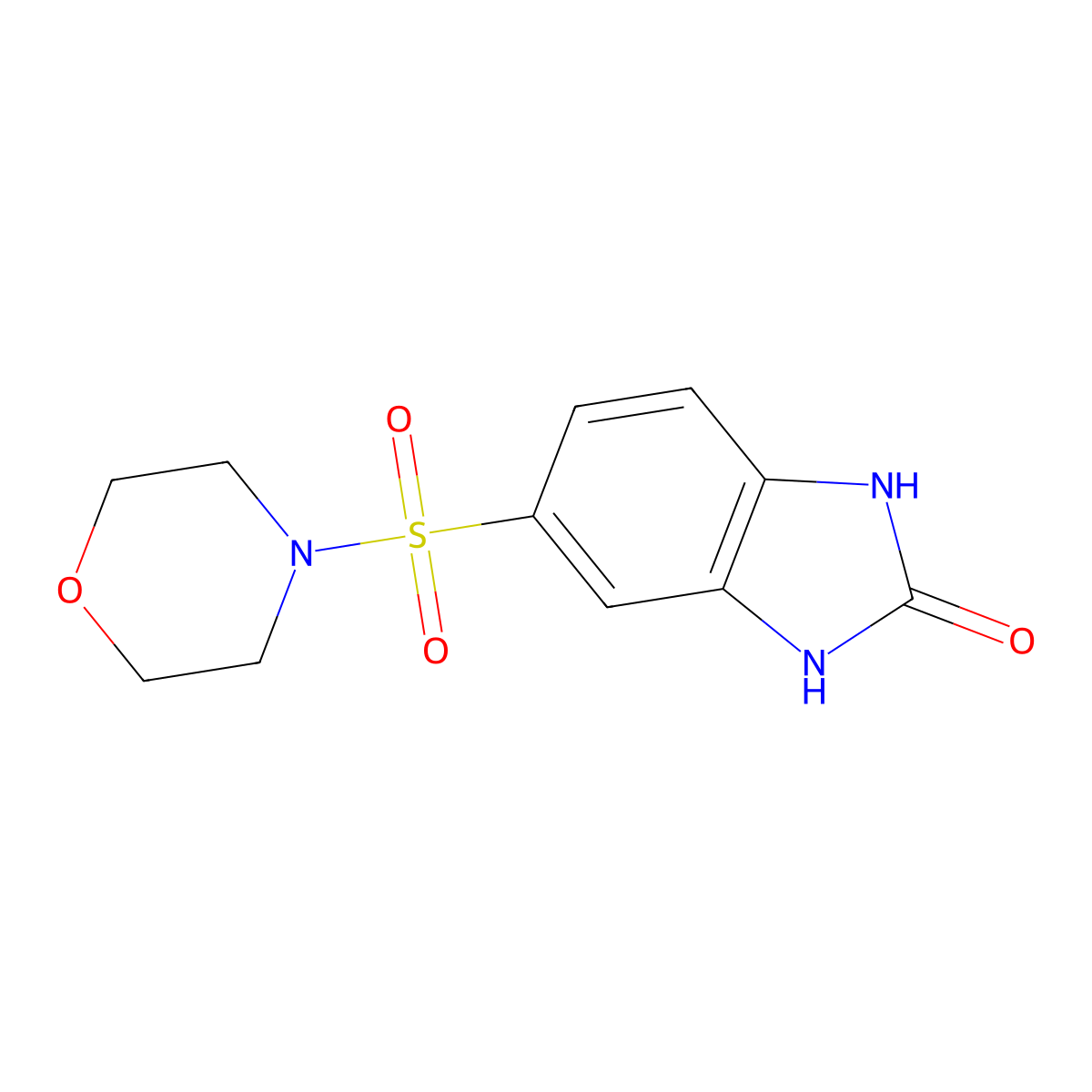 5-(Morpholine-4-sulfonyl)-1,3-dihydro-benzoimidazol-2-one molecular structure, CAS 333750-01-9