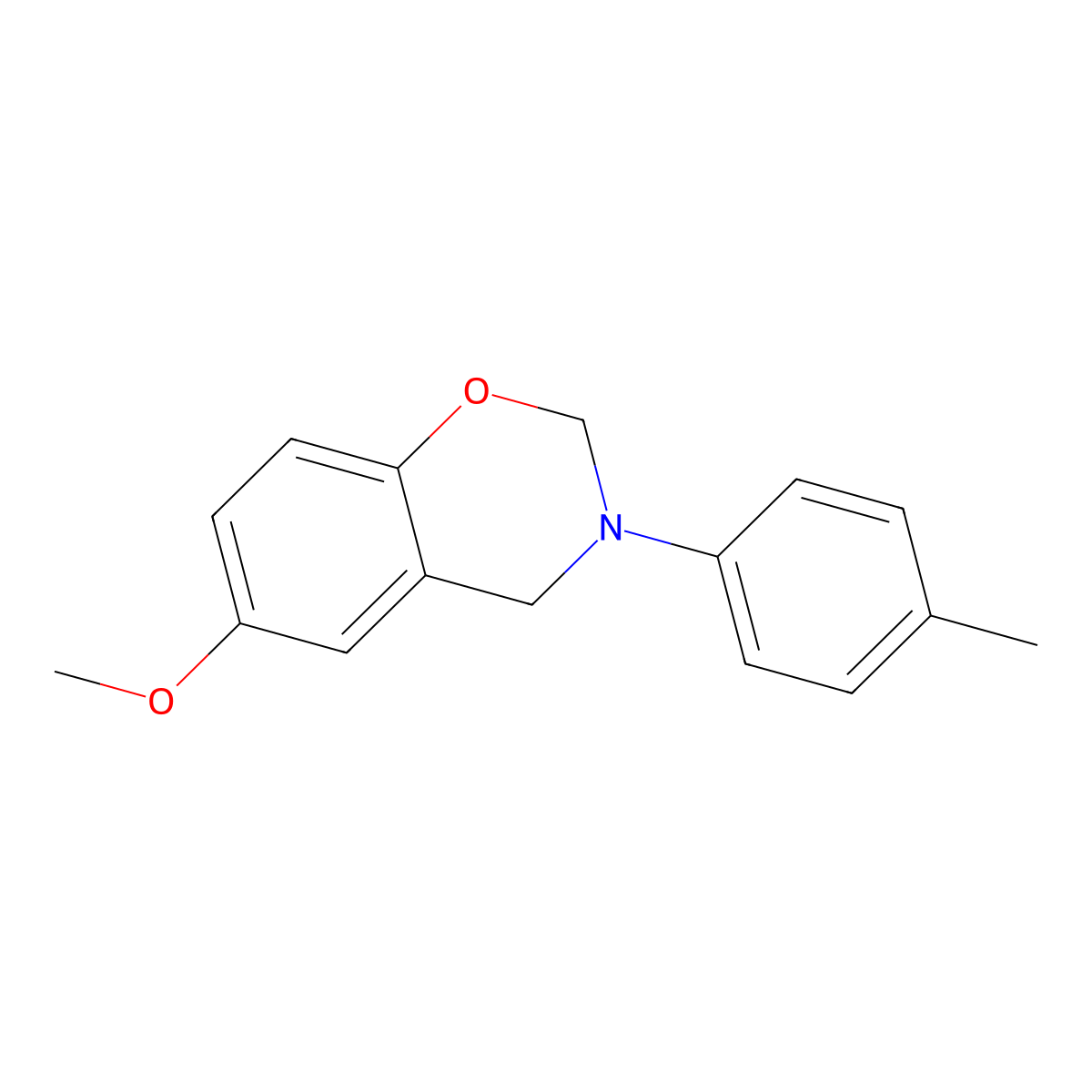 6-Methoxy-3-(4-methylphenyl)-2,4-dihydro-1,3-benzoxazine molecular structure, CAS 333751-58-9
