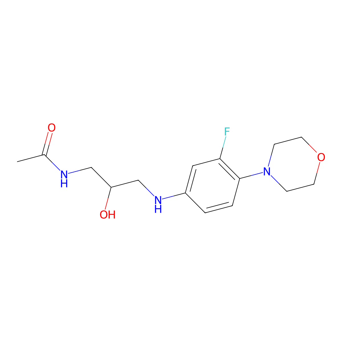 Linezolid descarbonyl (R)- molecular structure, CAS 333753-67-6