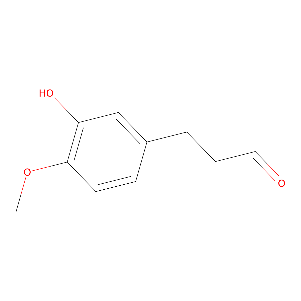 3-(3-Hydroxy-4-methoxyphenyl)propanal molecular structure, CAS 333754-84-0