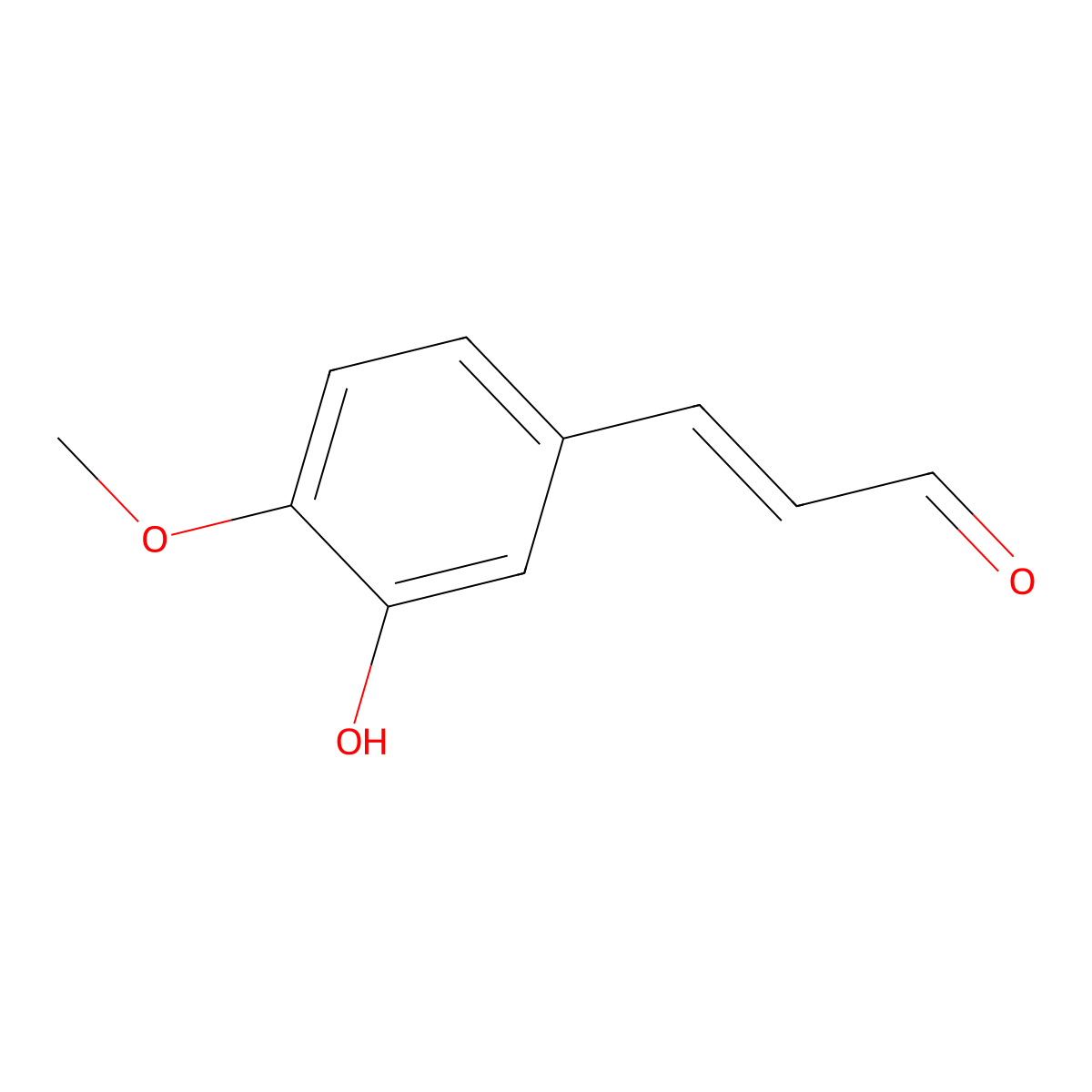 3-(3-Hydroxy-4-methoxyphenyl)prop-2-enal molecular structure, CAS 333754-86-2