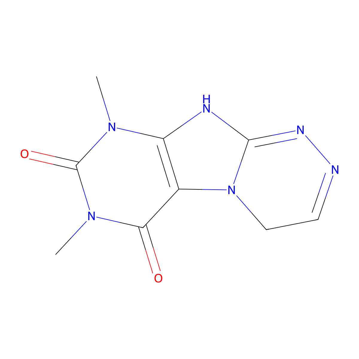 7,9-Dimethyl-1,4-dihydropurino[8,7-c][1,2,4]triazine-6,8-dione molecular structure, CAS 333755-64-9