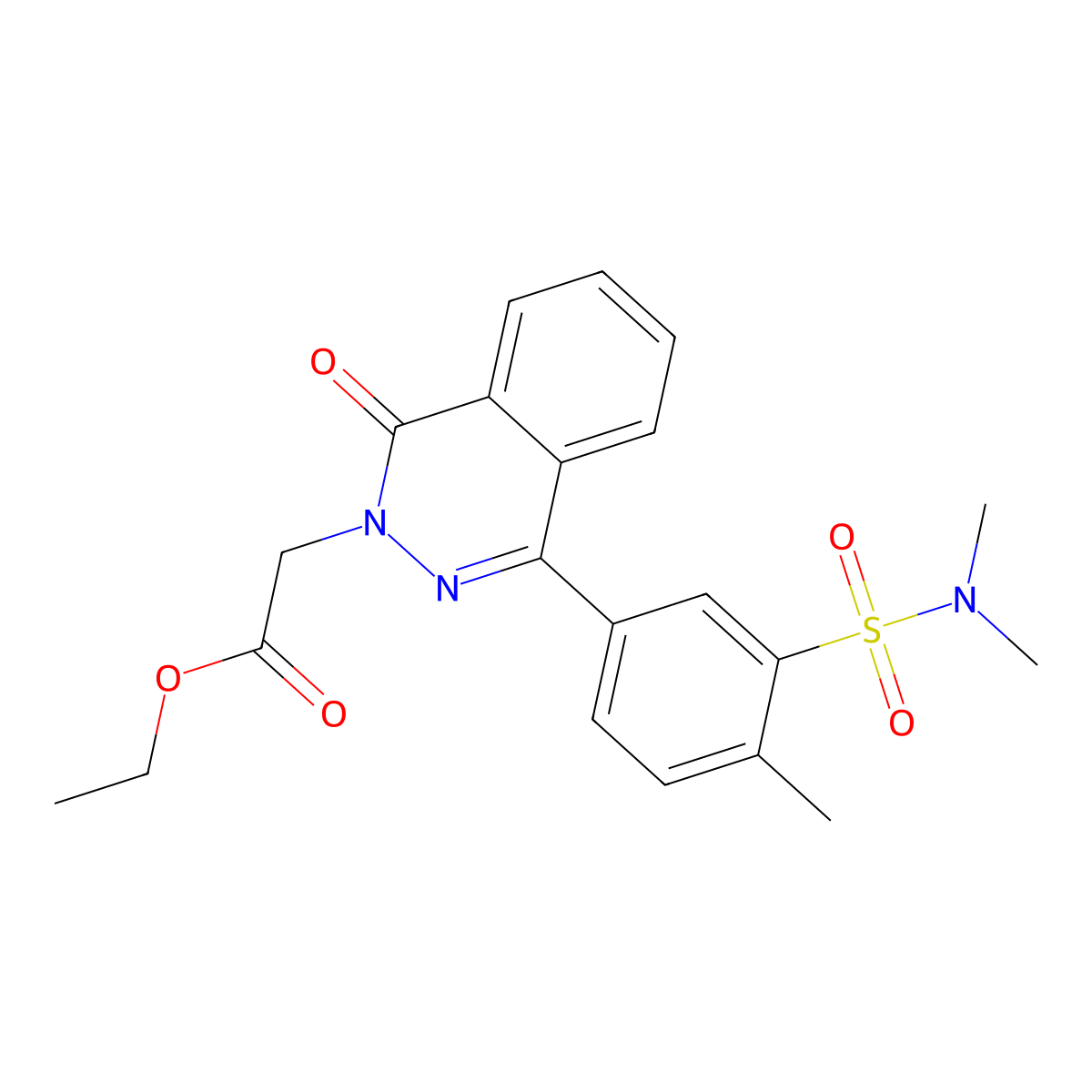 ethyl {4-[3-(dimethylsulfamoyl)-4-methylphenyl]-1-oxophthalazin-2(1H)-yl}acetate molecular structure, CAS 333755-66-1
